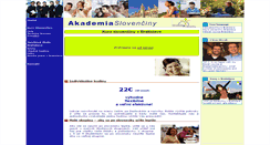 Desktop Screenshot of akademiaslovenciny.sk